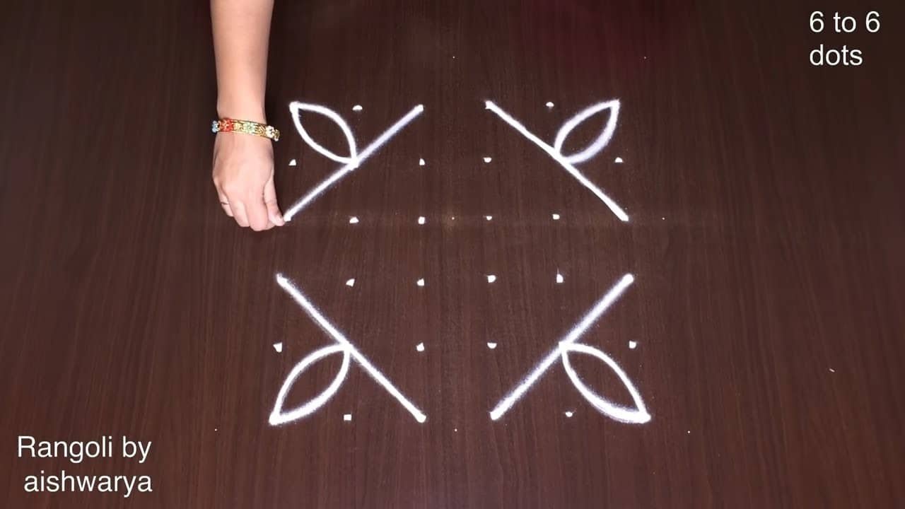 Chukkala Muggu 6 6 Small Apartment Kolam