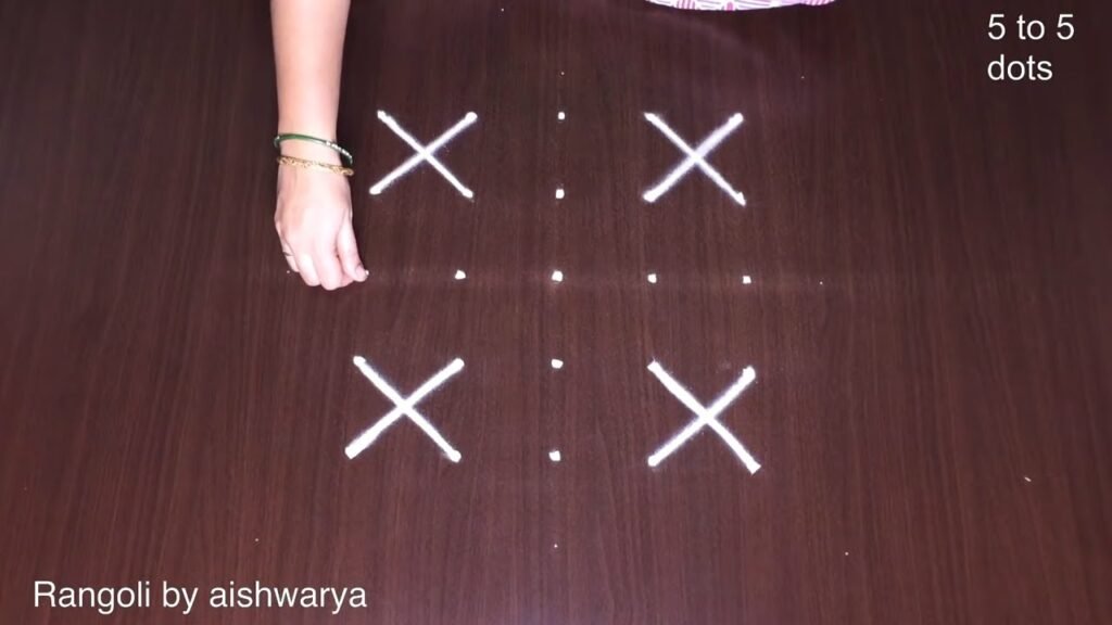 chukkala muggulu with 5 dots