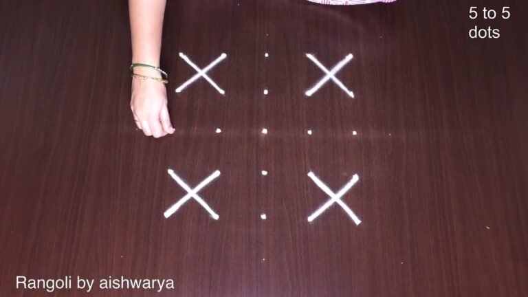 chukkala muggulu with 5 dots