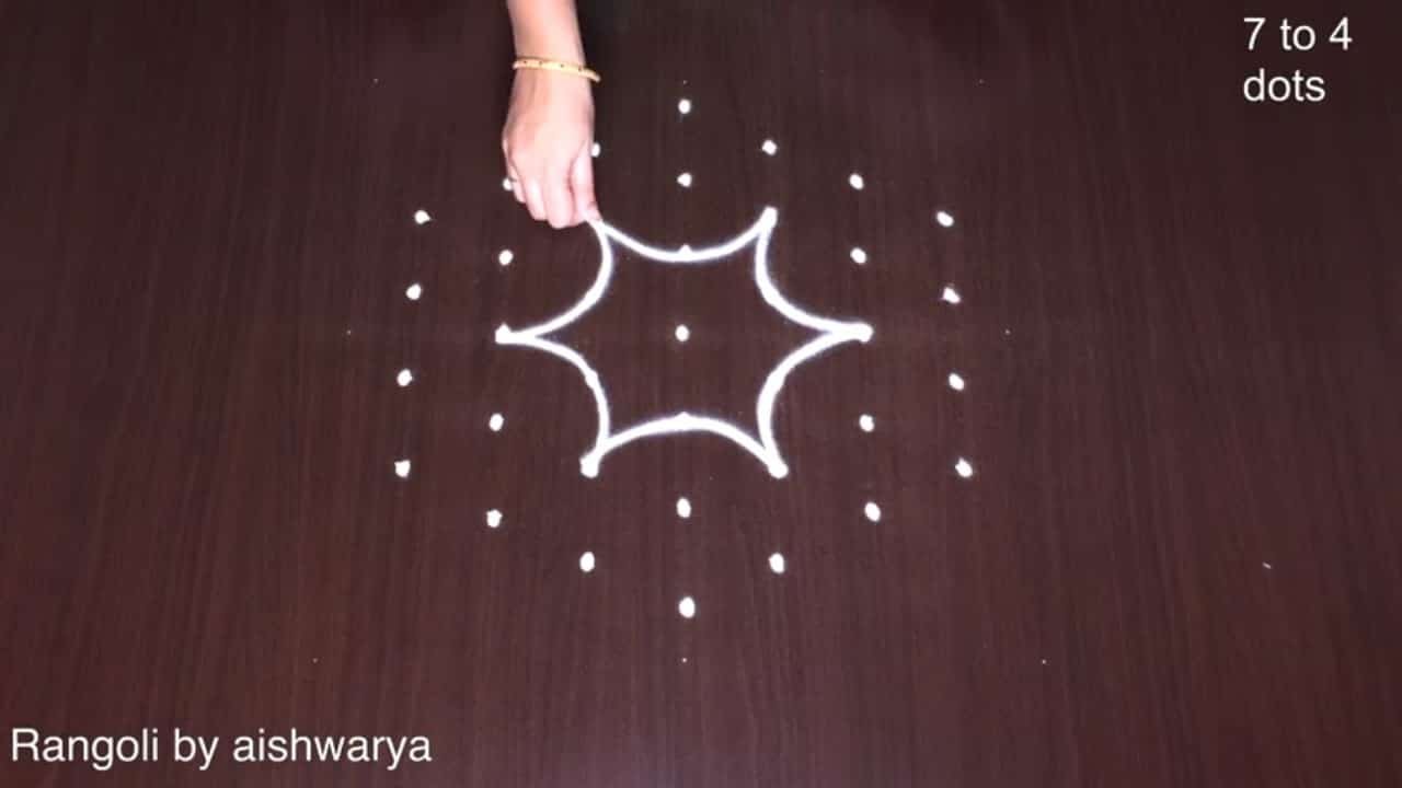 Chukki Flower Rangoli 7
