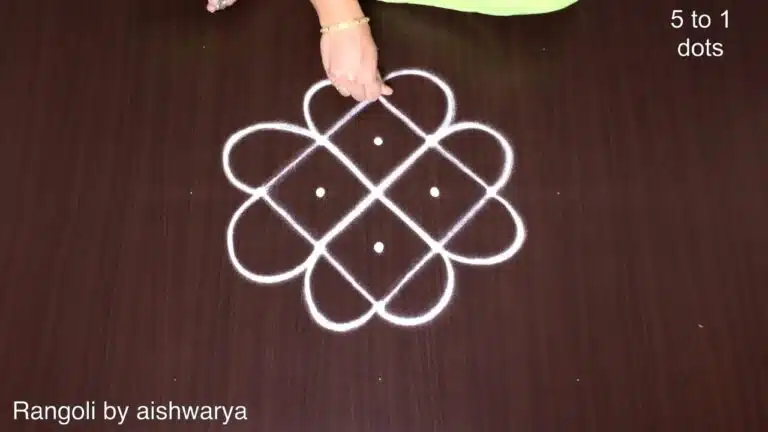 chukki flower rangoli