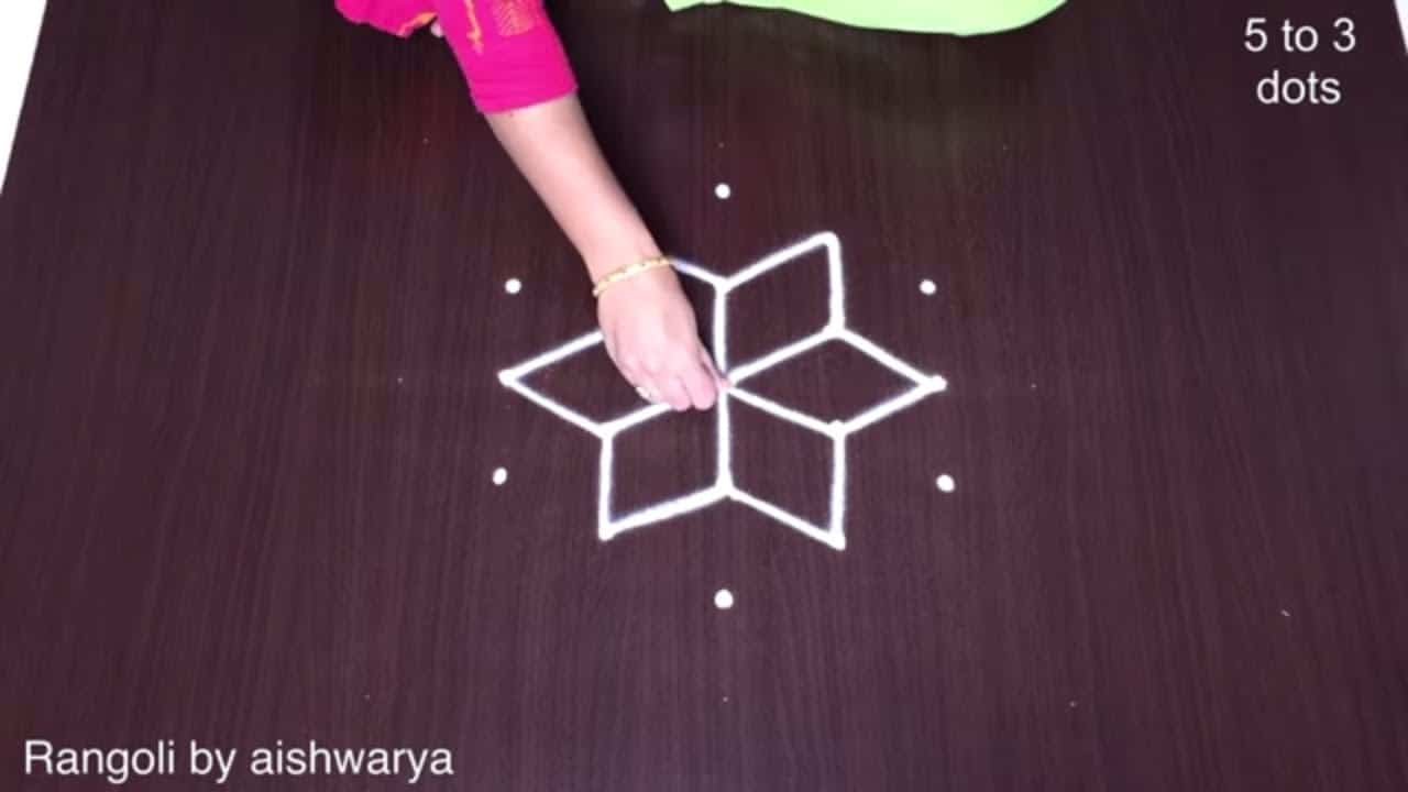 Chukki Rangoli 5 Se 3 Dots