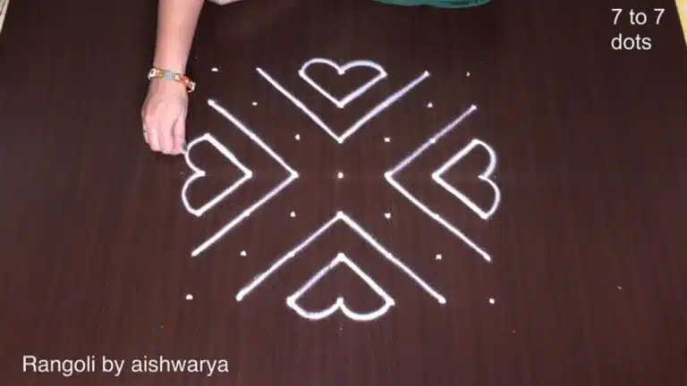 Chukki Rangoli 7x7 Dots Dussehra
