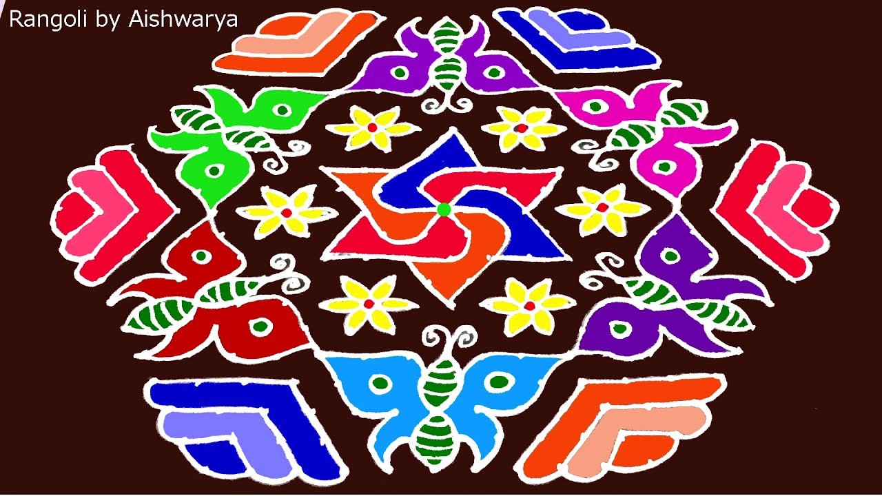 Colourful Rangoli Chukkala Muggulu
