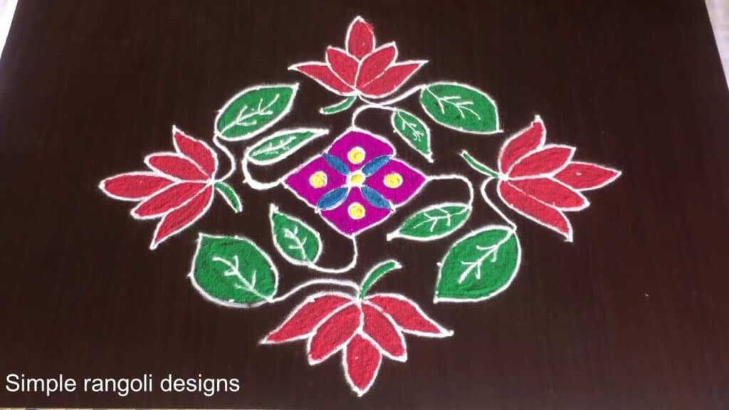 15-to-1 dot colourful rangoli