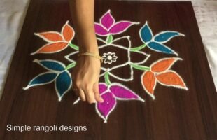 Colours Flower Rangoli Designs