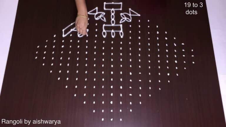 competition rangoli with dots