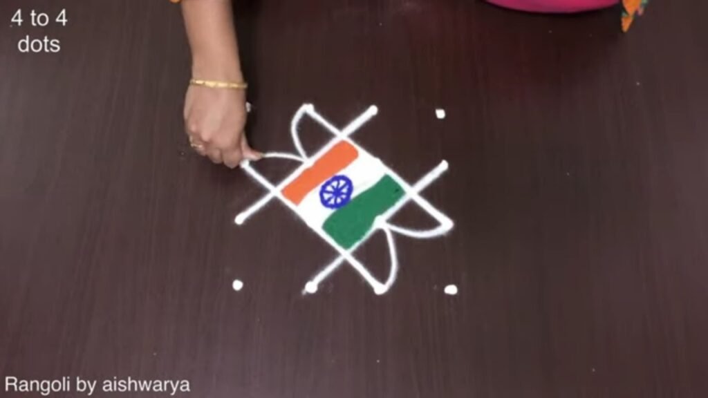 4 dots rangoli