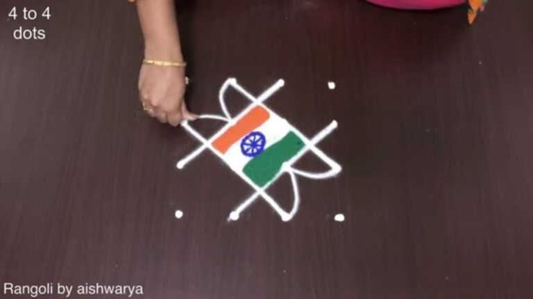 4 dots rangoli