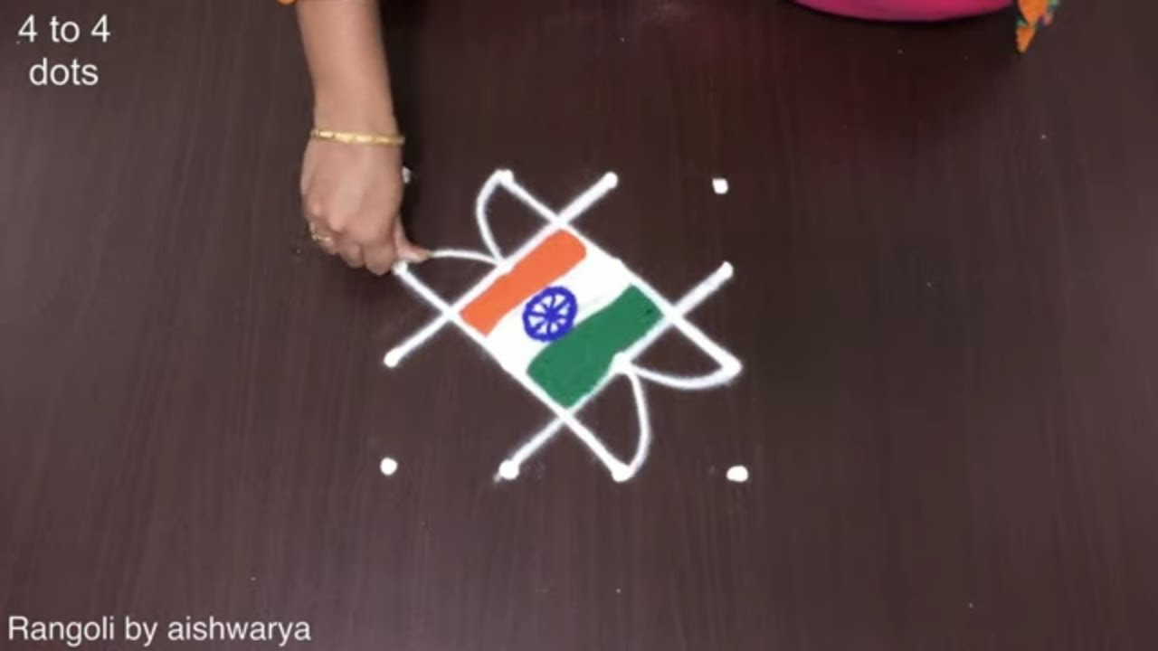 Creative 4 Dots Rangoli