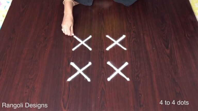 4 dots rangoli