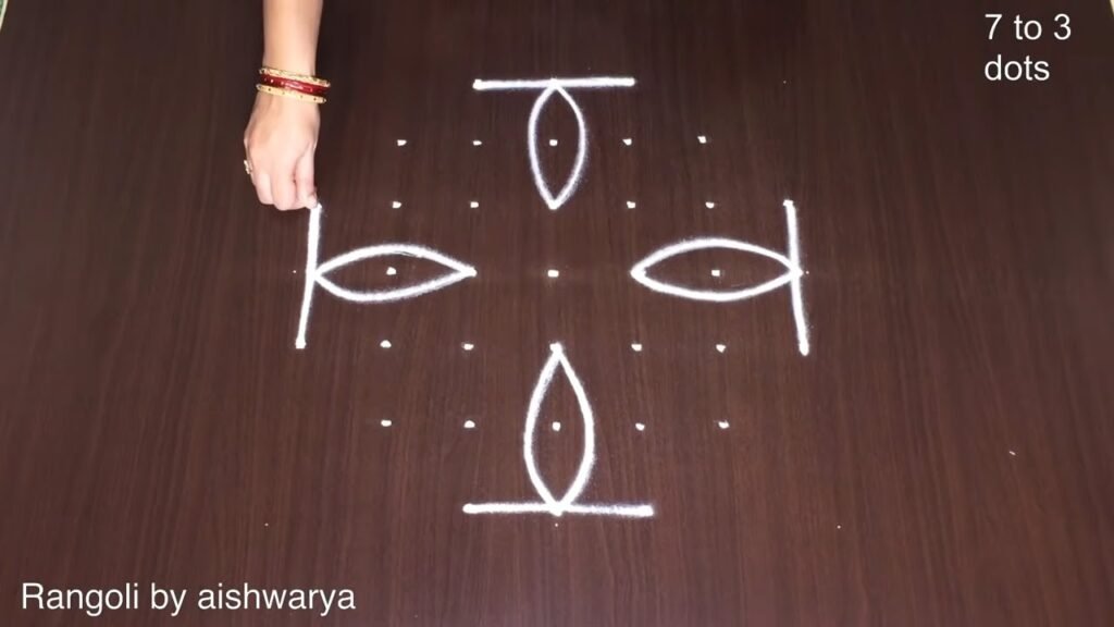 7×3×3 dots kolam