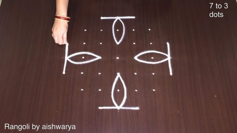 7×3×3 dots kolam