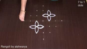 Creative 7×1 Dots Rangoli