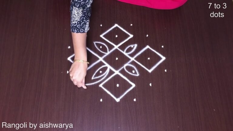 7×3×3 dots geometrical kolam