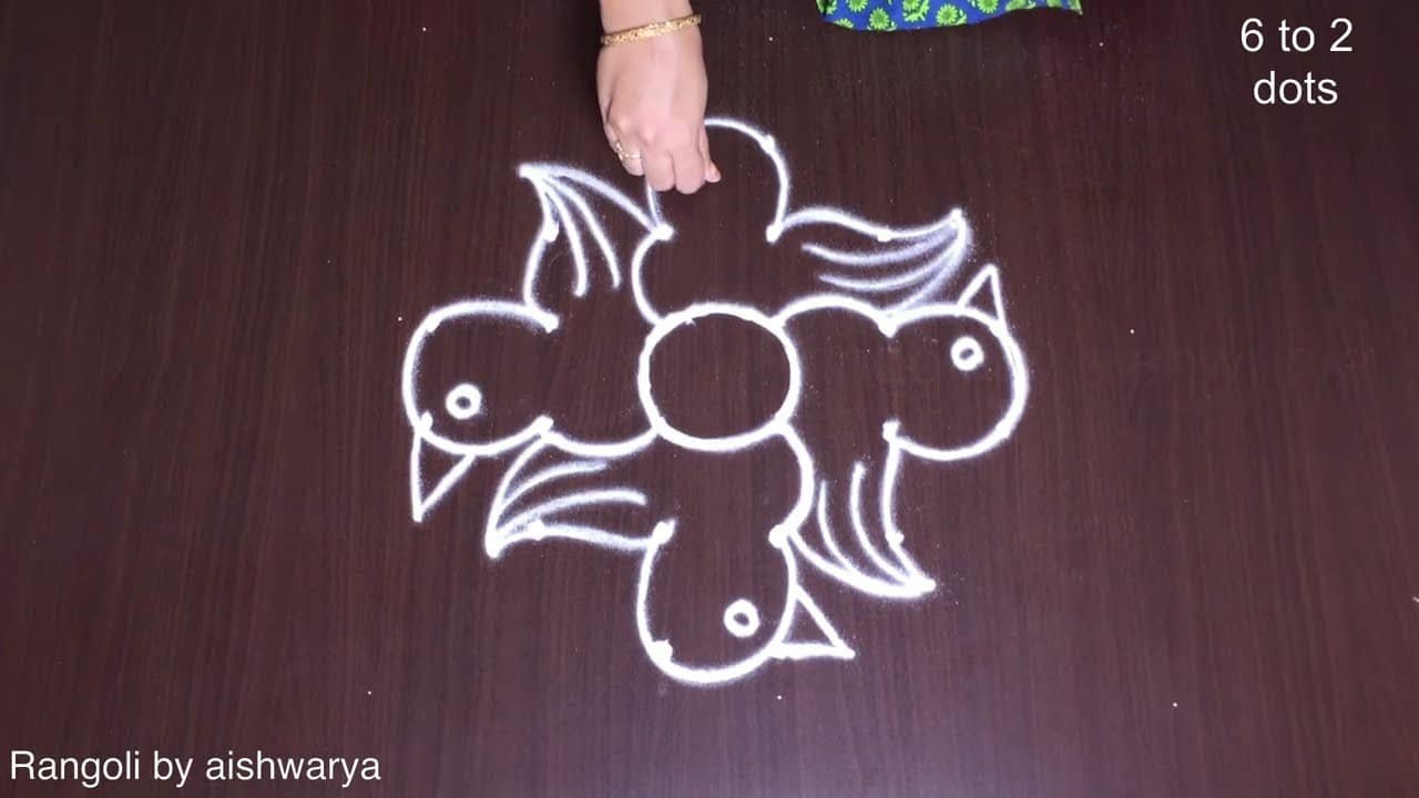 Creative Birds Kolam Pittala Muggulu Designs