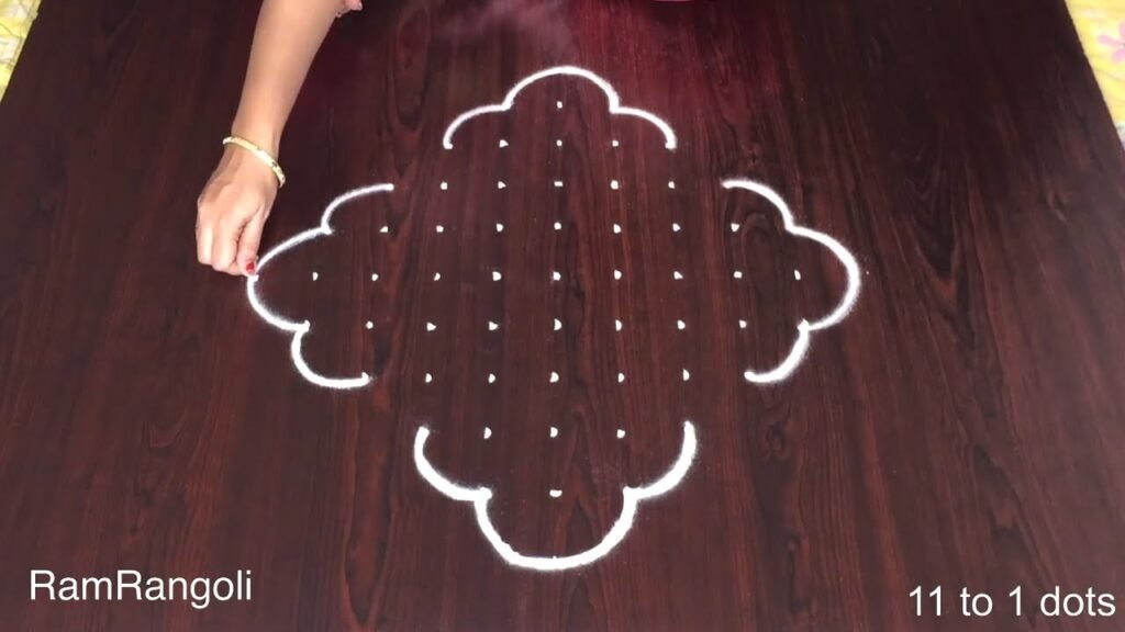 11×1 dots kolam
