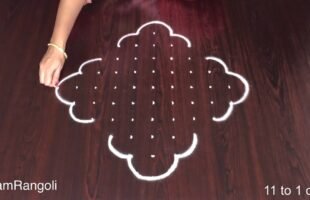 Creative Daily Kolam 11×1 Dots