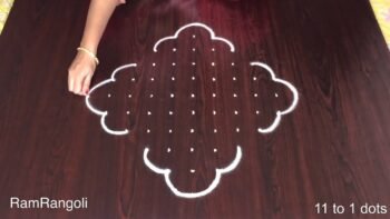 Creative Daily Kolam 11×1 Dots