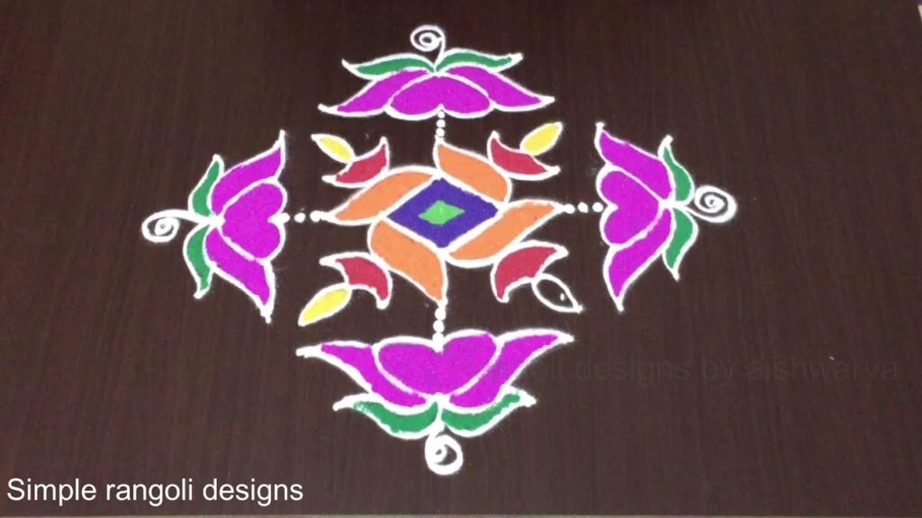 11 dots deepam rangoli