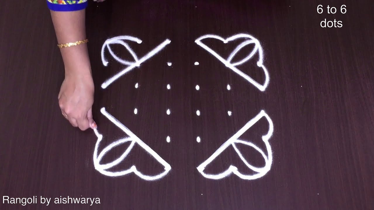 Creative Easy Butterfly Beginners Beautiful Kolam