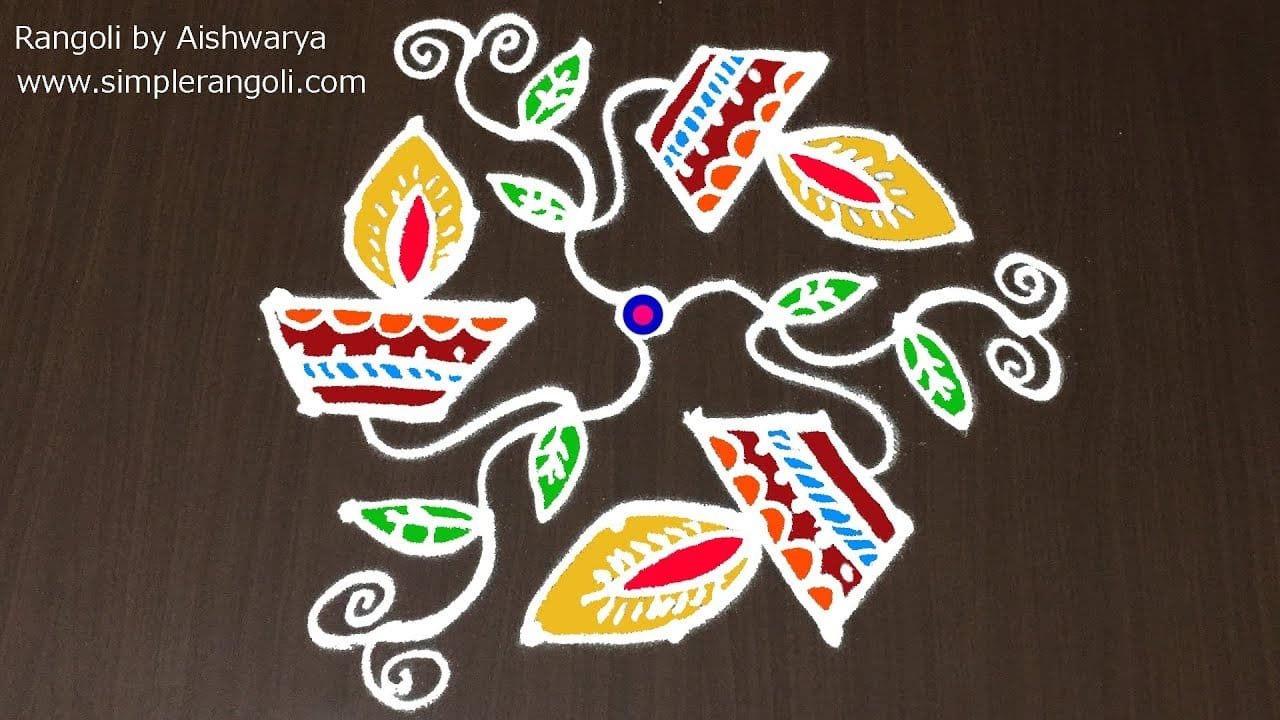 Creative Easy Rangoli Kolam