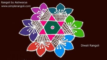 Creative Flower Diwali Rangoli