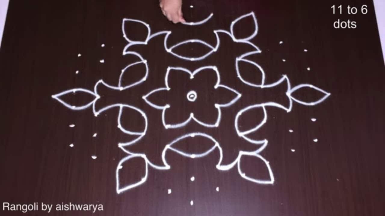 Creative Flower Rangoli Theme