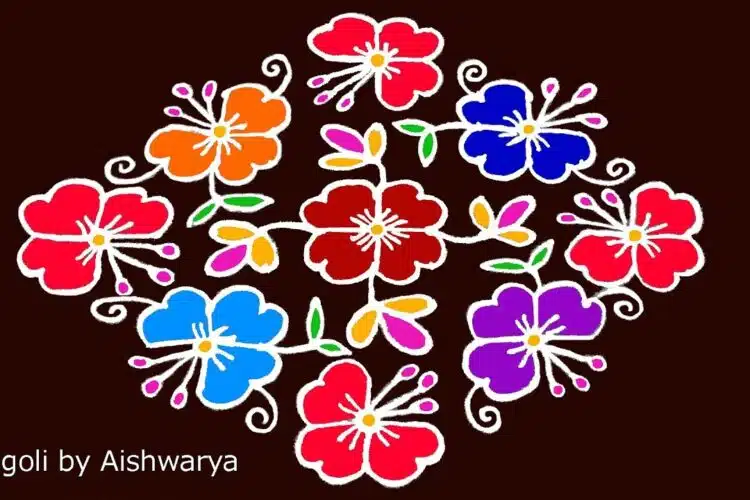 Creative Friday Kolam Colours Design