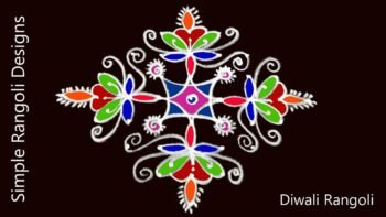 Creative Simple Rangoli With 9×1