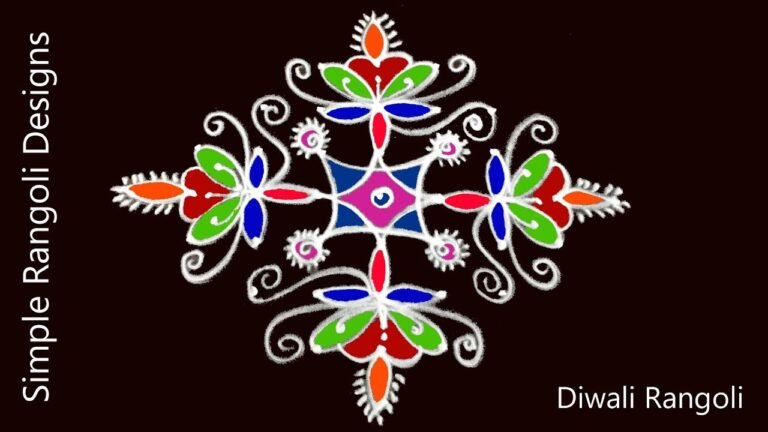 9×1 dots rangoli