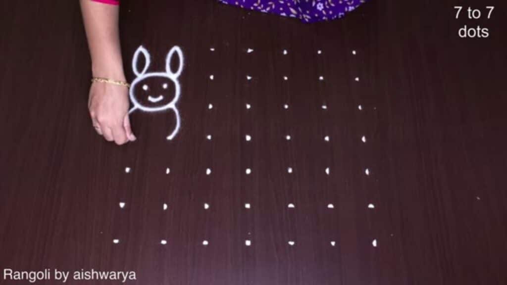 four rabbits kolam