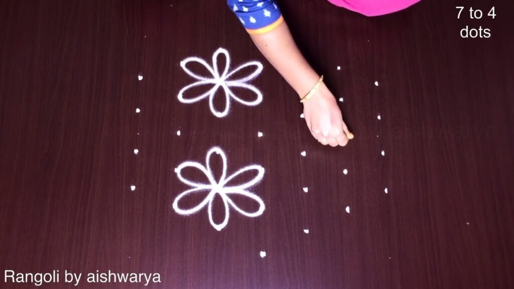 7×4 dots rangoli