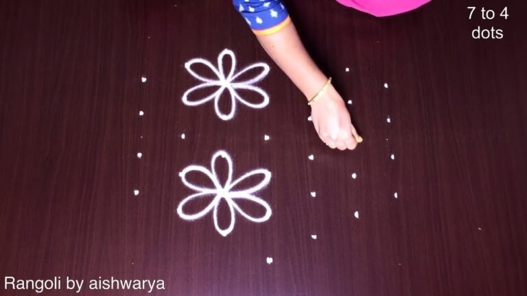 7×4 dots rangoli