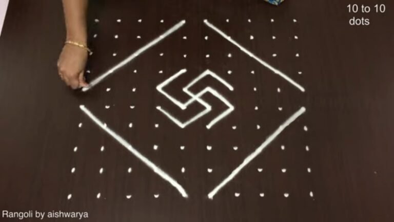 daily beautiful kolam 10 dots 1588