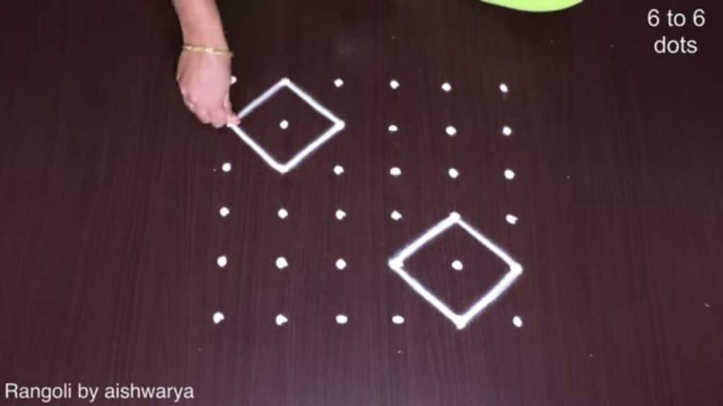 flower diya kolam