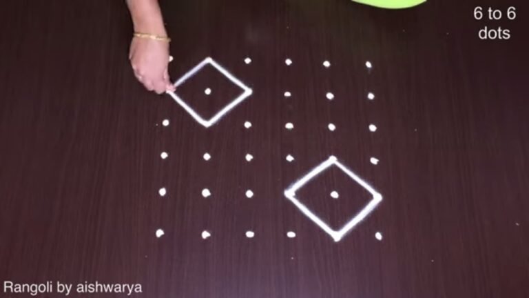 flower diya kolam