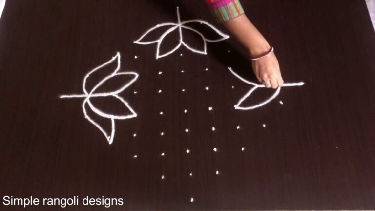 11 dots flower rangoli
