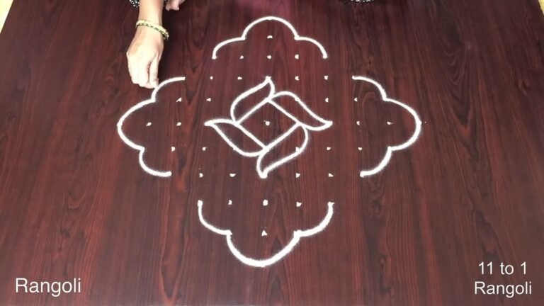 daily kolam designs with dots 8707