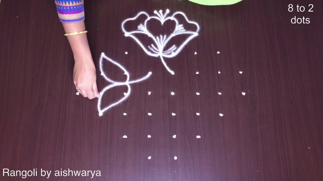 Daily Morning Beautiful Flower Muggulu