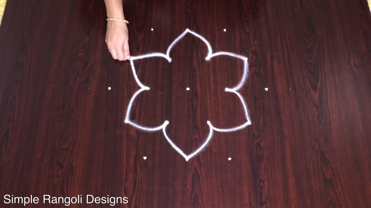 Daily Muggulu 5 Dots