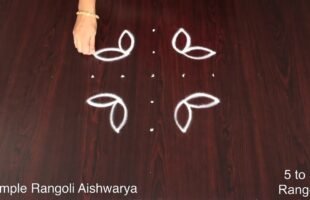 Daily Muggulu Designs With 5 Dots