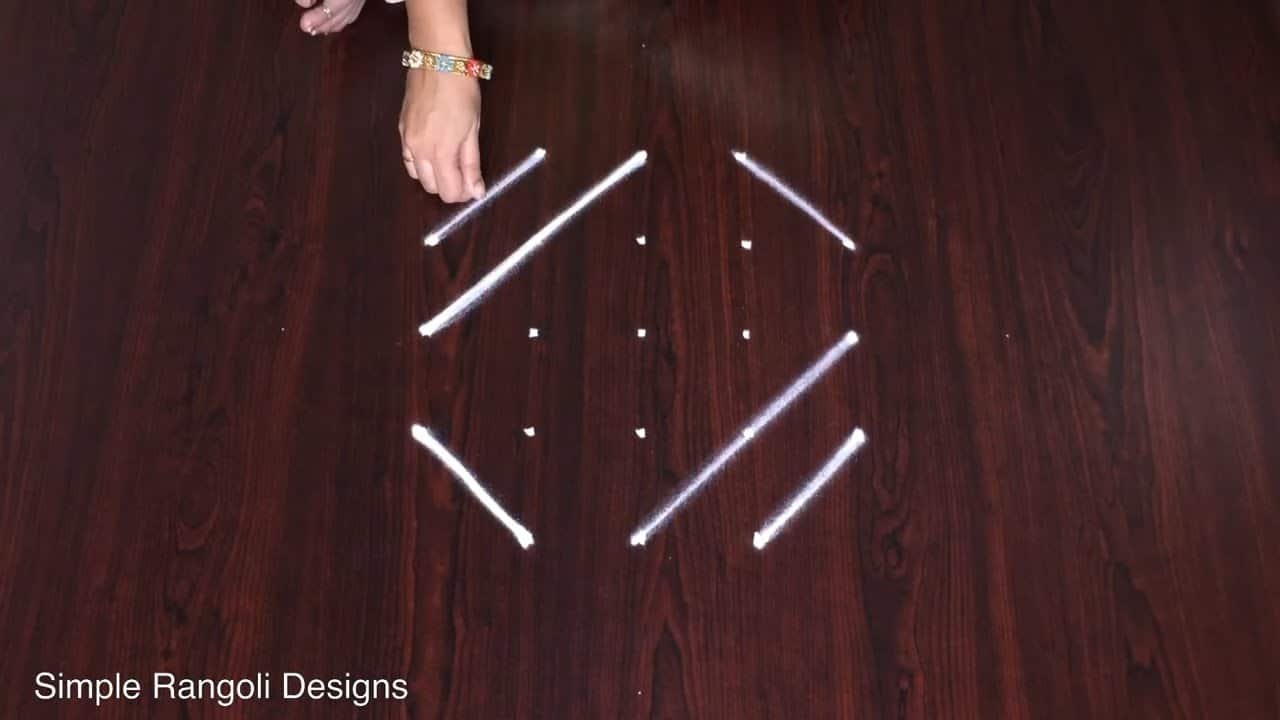 Daily Muggulu With 5 Dots