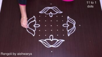Daily Purpose Diya Kolam Designs