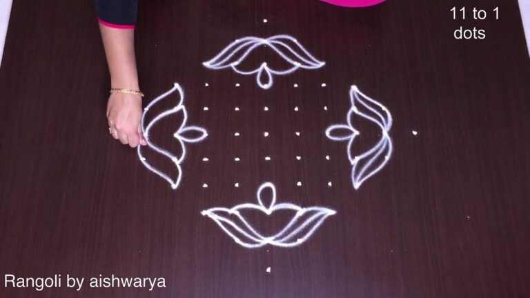 daily purpose diya kolam designs 8670