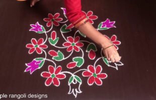 Daily Rangoli Designs 11 to 6 Dots