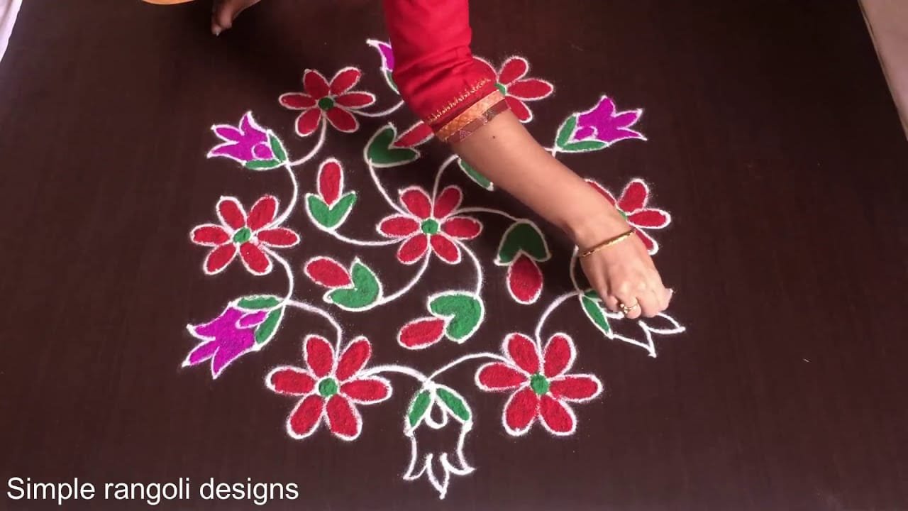 Daily Rangoli Designs 11 to 6 Dots