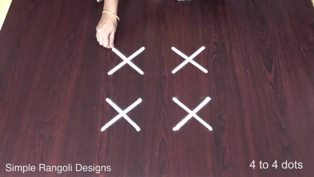 4 dots rangoli