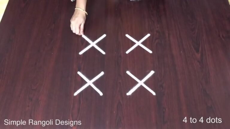 4 dots rangoli