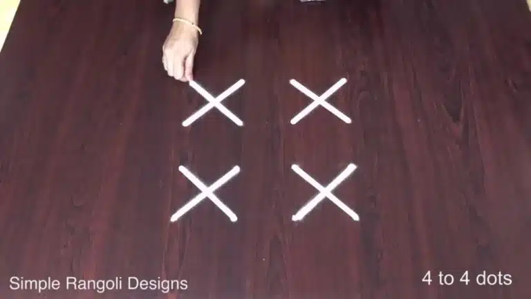 4 dots rangoli